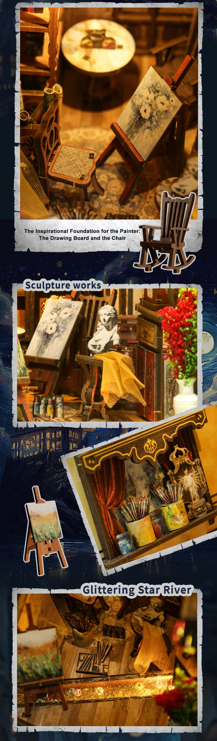 A World Within the Frame DIY book nook kit, detail view 10