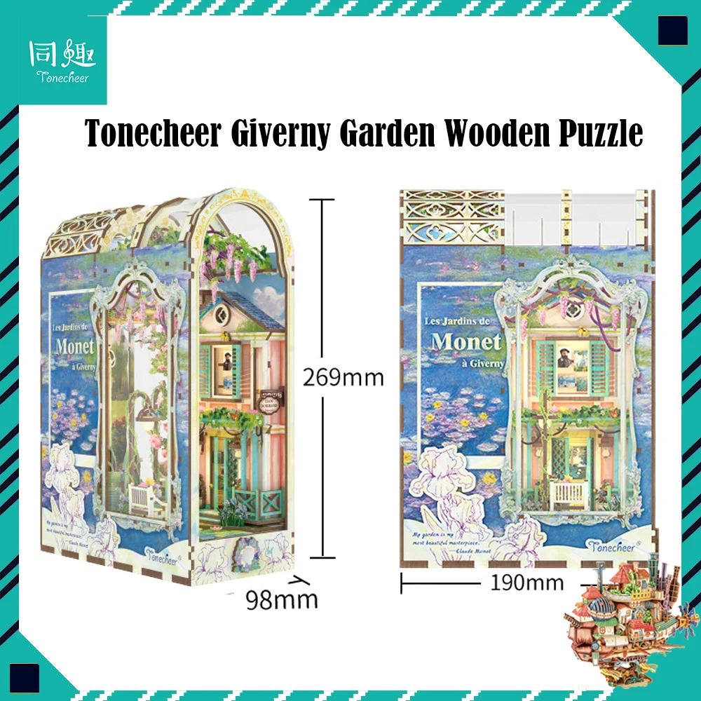 Giverny Garden DIY book nook kit, detail view 3