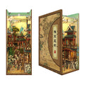 Song Dynasty Garden DIY book nook kit, miniature bookshelf insert