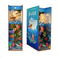 Mermaid Reef DIY book nook kit, miniature bookshelf insert