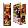 Japanese General Store DIY book nook kit, miniature bookshelf insert